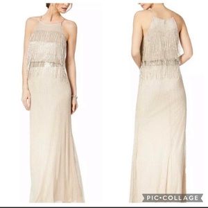 Adrianna Papell drop waist fringed dress - exquisite, NWT, classic Gatsby style